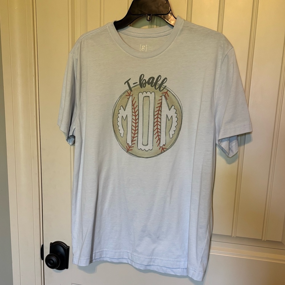 Light Blue T-ball Mom Sublime T-Shirt size Medium